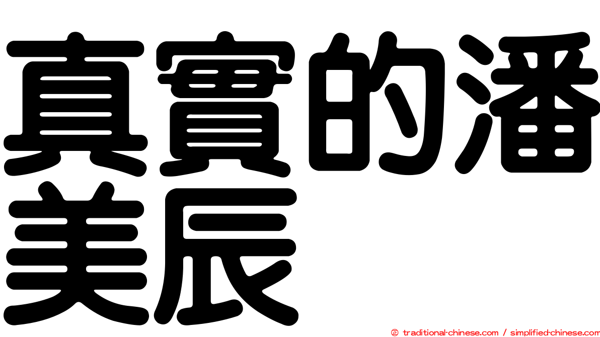 真實的潘美辰