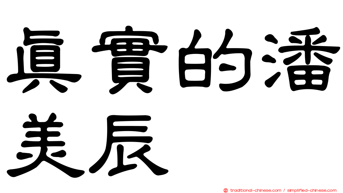 真實的潘美辰