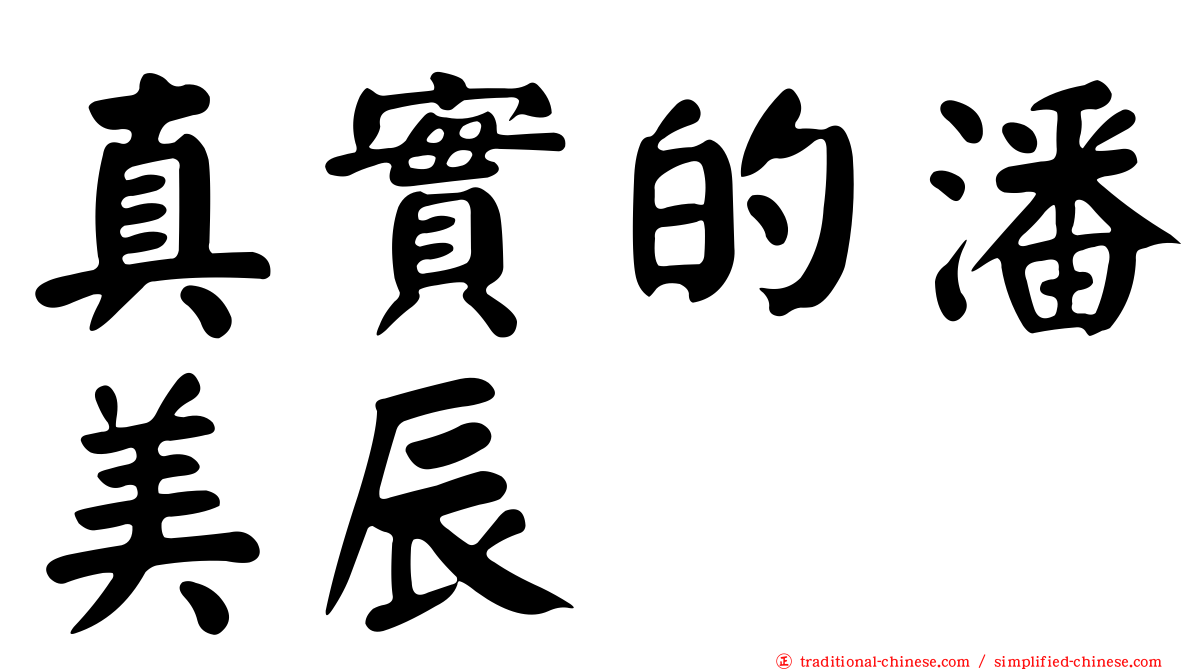 真實的潘美辰