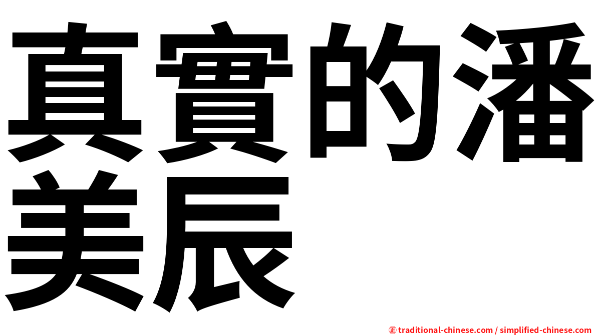 真實的潘美辰