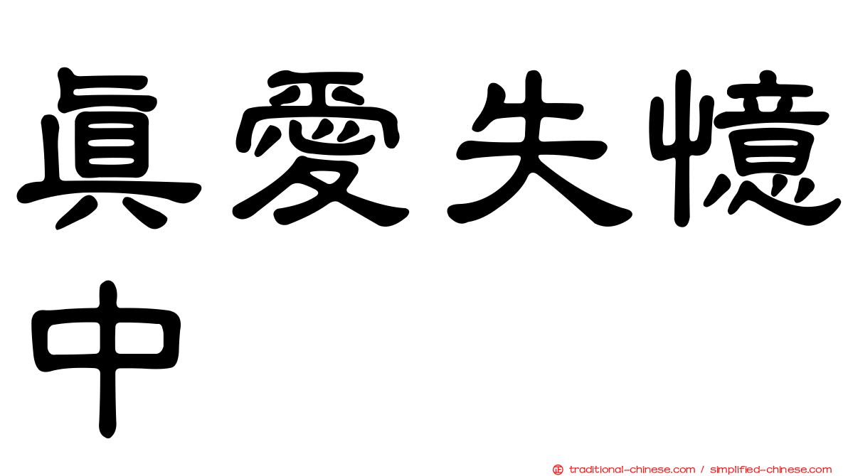 真愛失憶中