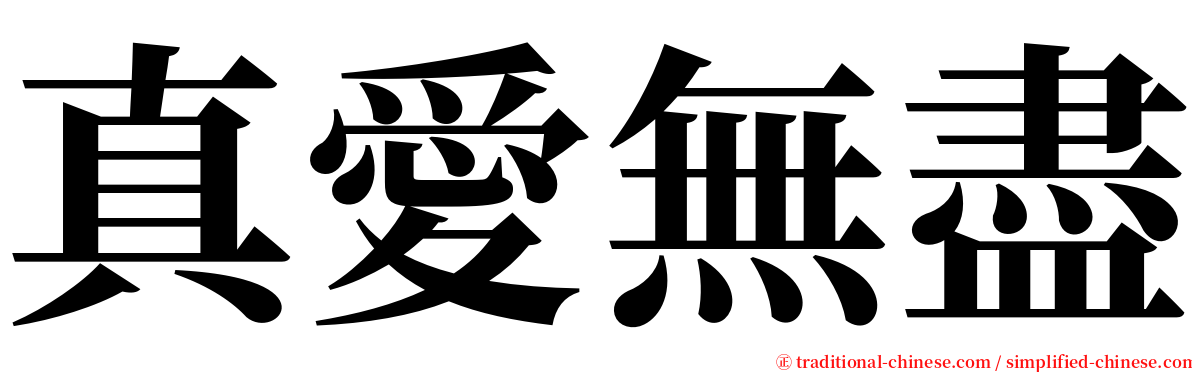 真愛無盡 serif font