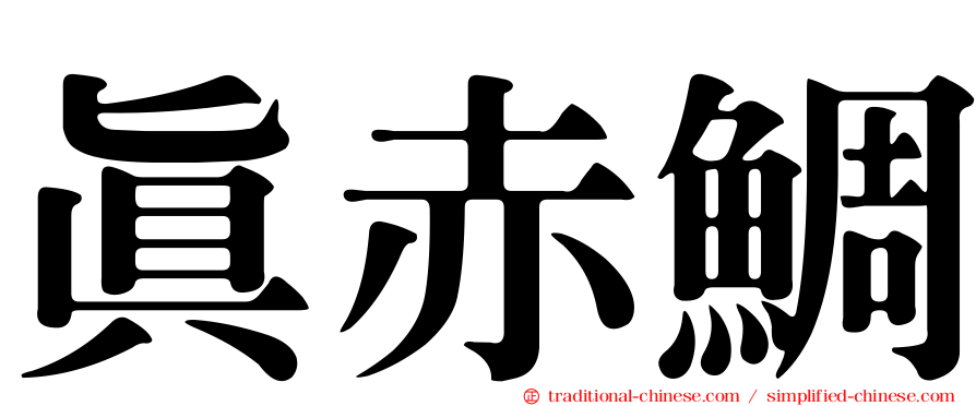 真赤鯛