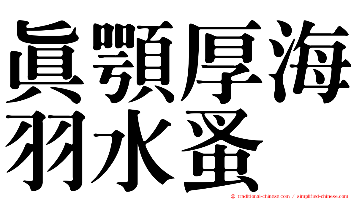 真顎厚海羽水蚤