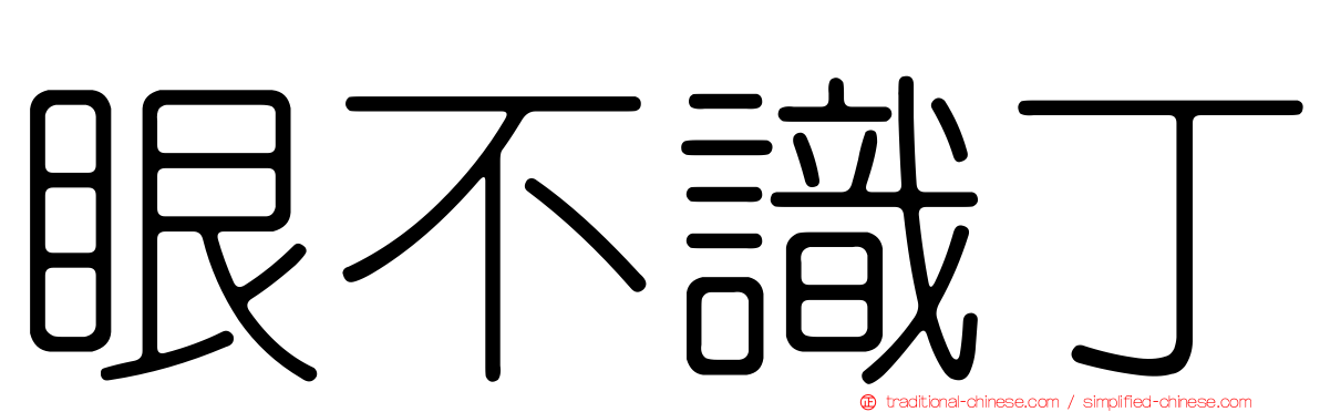 眼不識丁