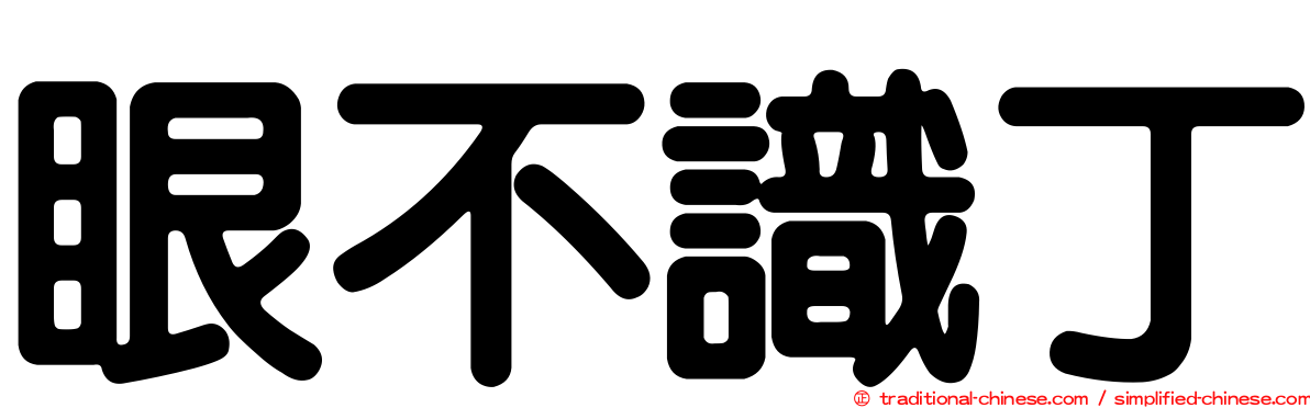 眼不識丁