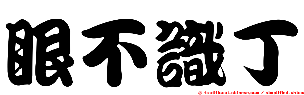眼不識丁