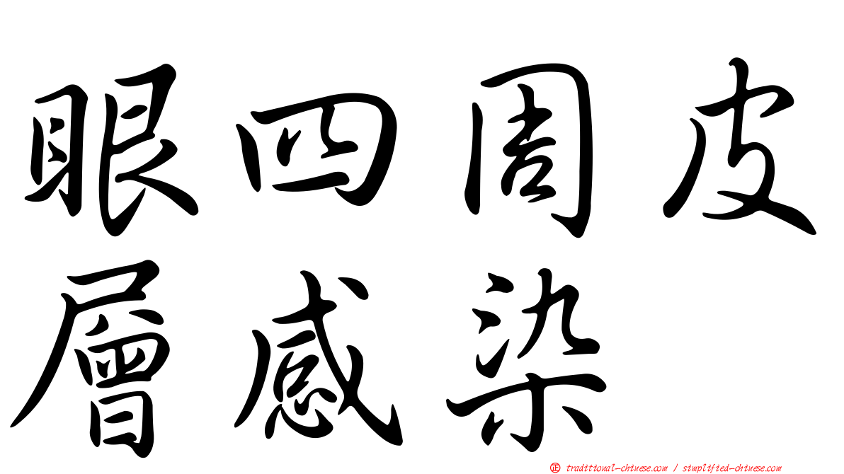 眼四周皮層感染
