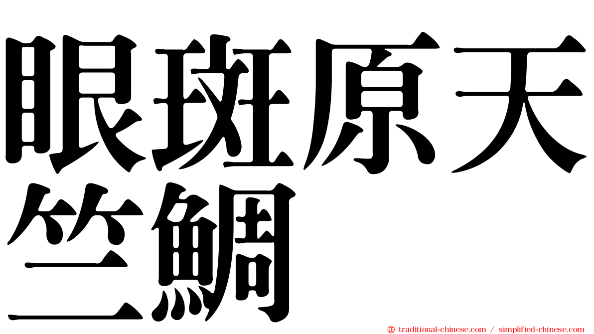 眼斑原天竺鯛