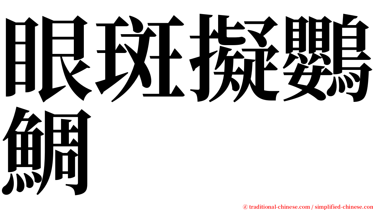 眼斑擬鸚鯛 serif font