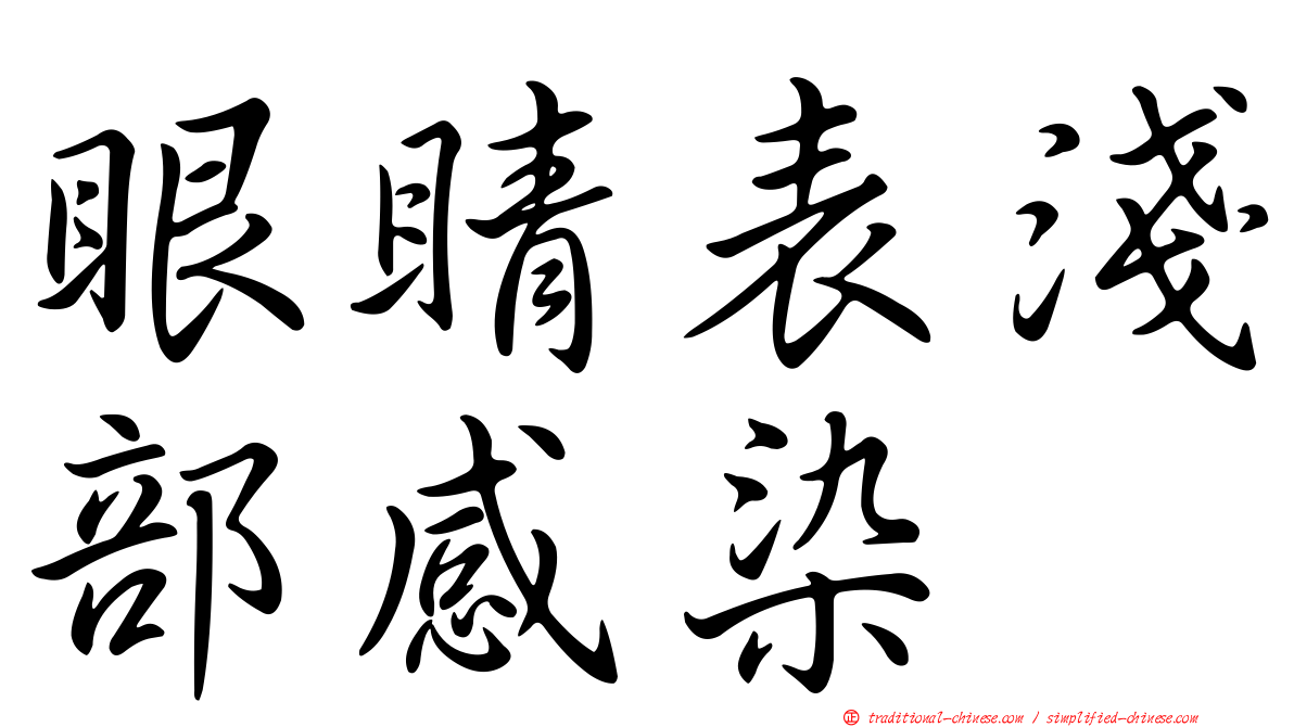 眼睛表淺部感染