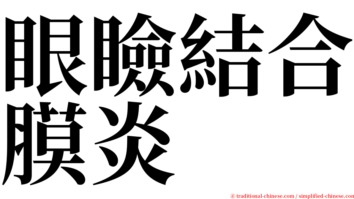 眼瞼結合膜炎 serif font