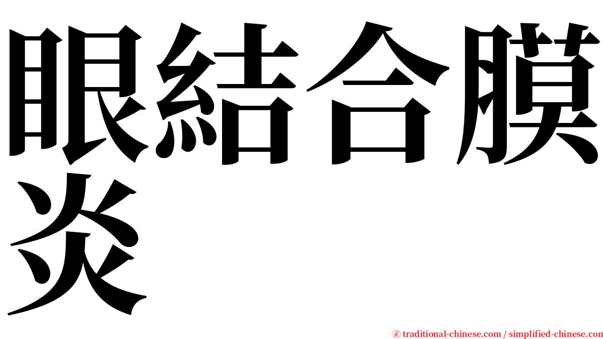 眼結合膜炎 serif font