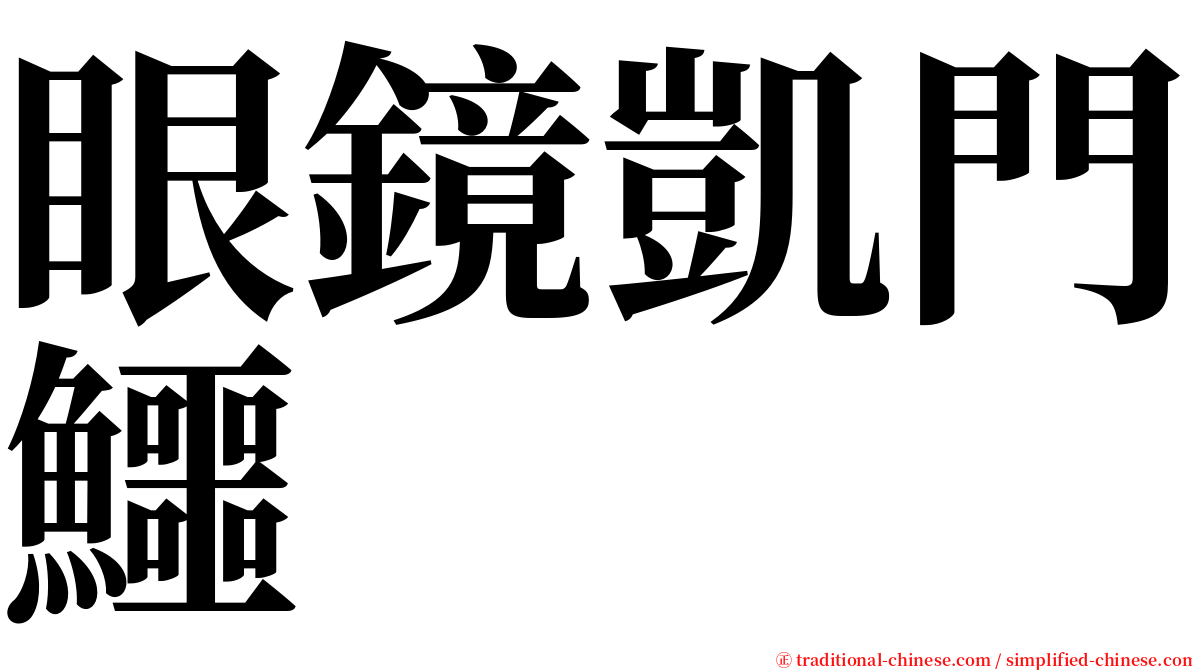 眼鏡凱門鱷 serif font