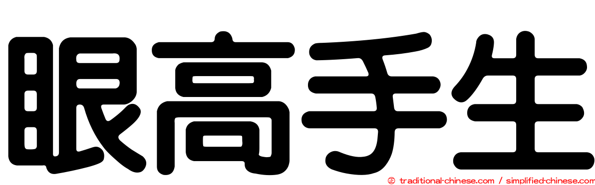 眼高手生