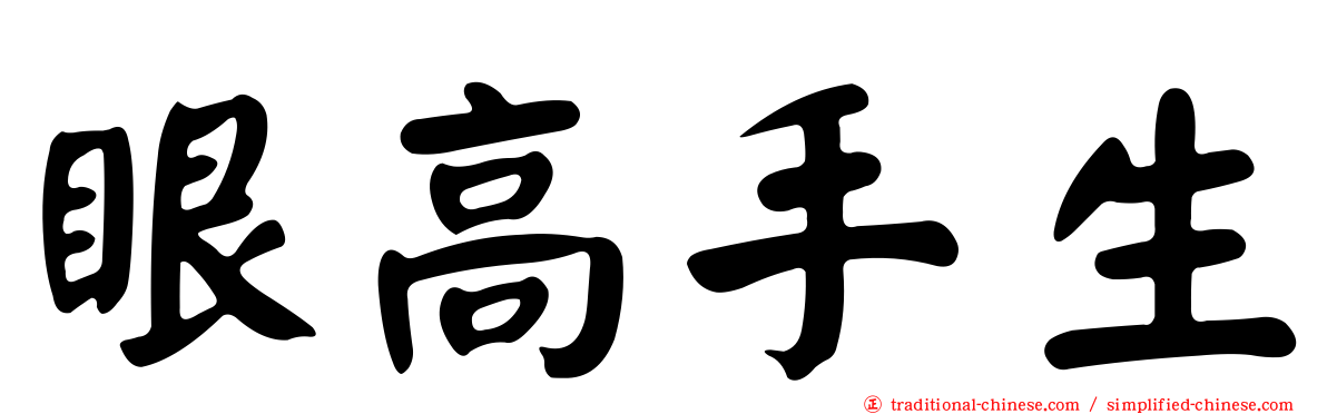 眼高手生