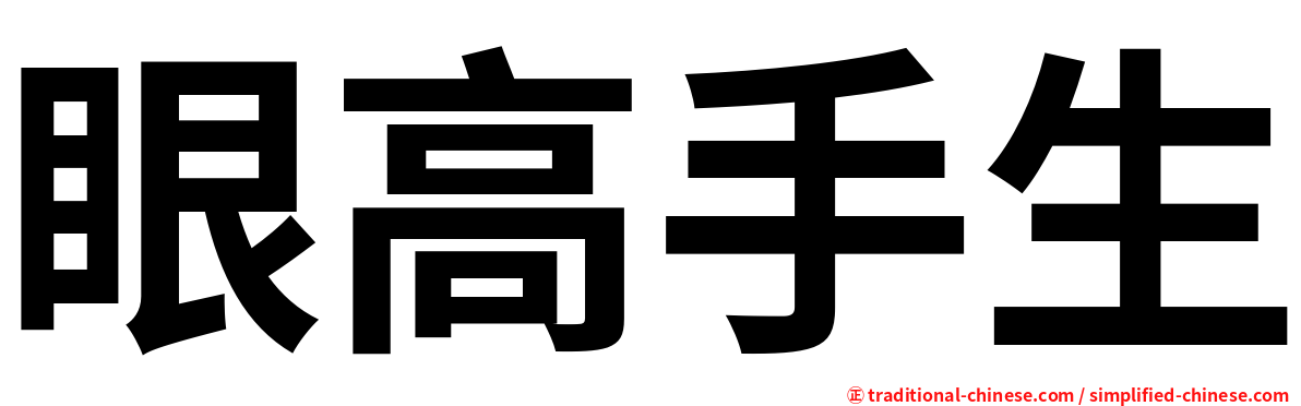 眼高手生