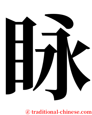 眿 serif font