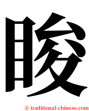 睃 serif font