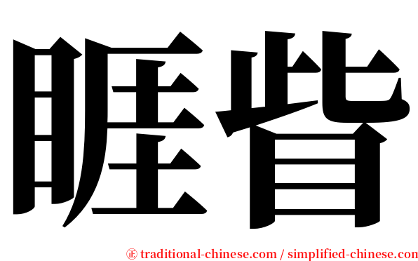 睚眥 serif font
