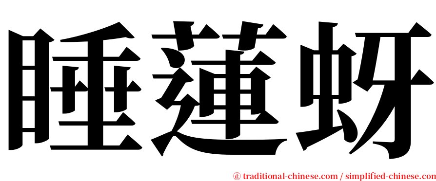 睡蓮蚜 serif font