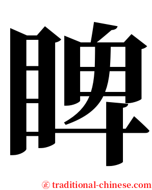 睥 serif font