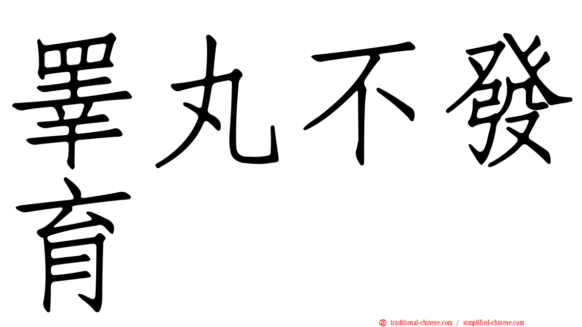 睪丸不發育