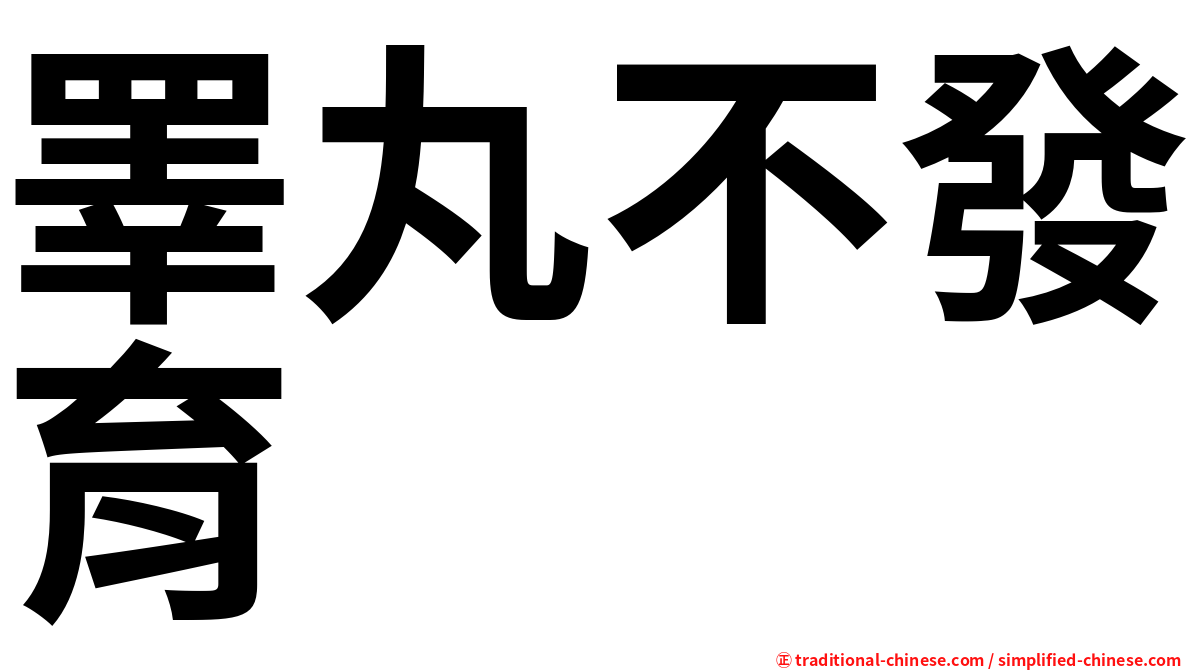 睪丸不發育