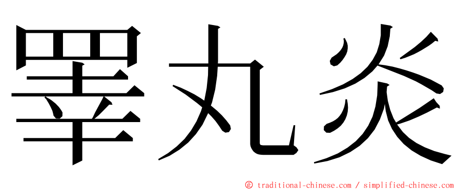 睪丸炎 ming font