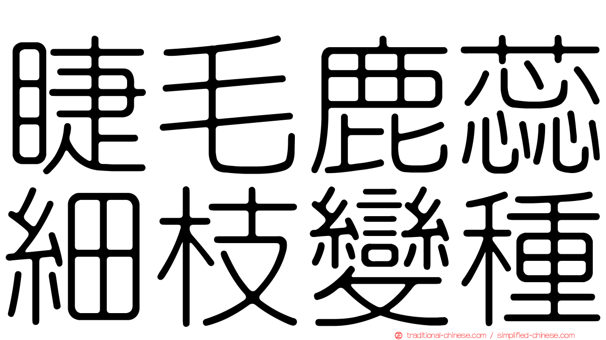 睫毛鹿蕊細枝變種
