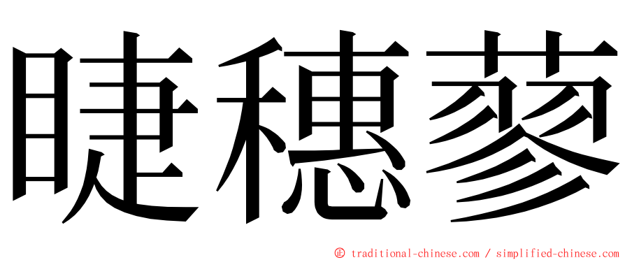 睫穗蓼 ming font