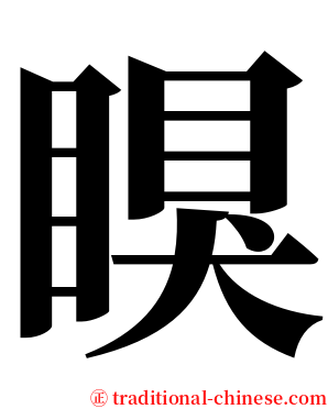 瞁 serif font
