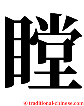 瞠 serif font