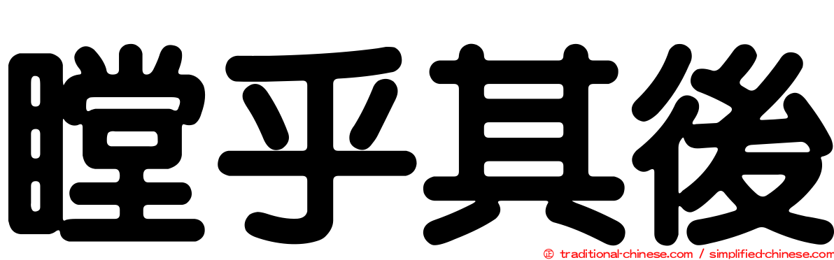 瞠乎其後