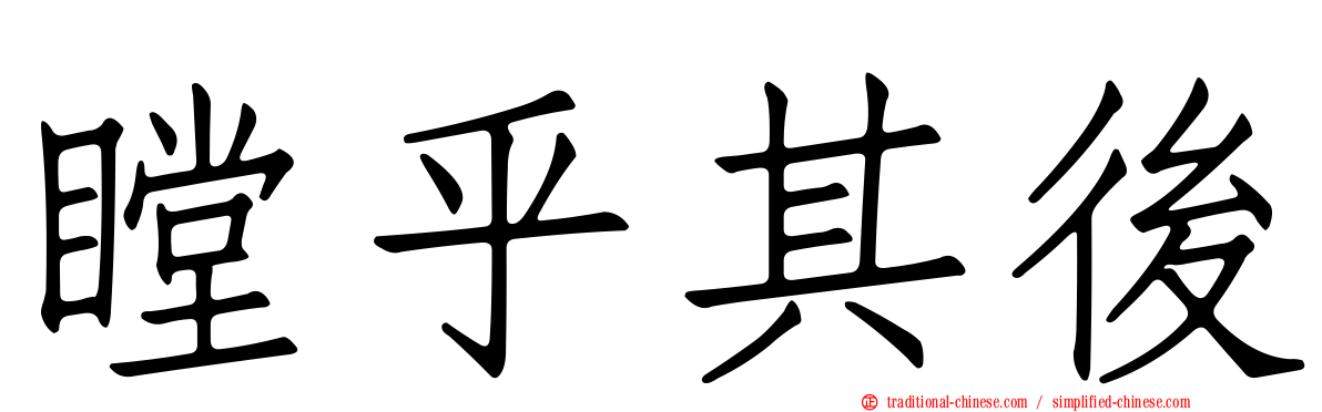 瞠乎其後