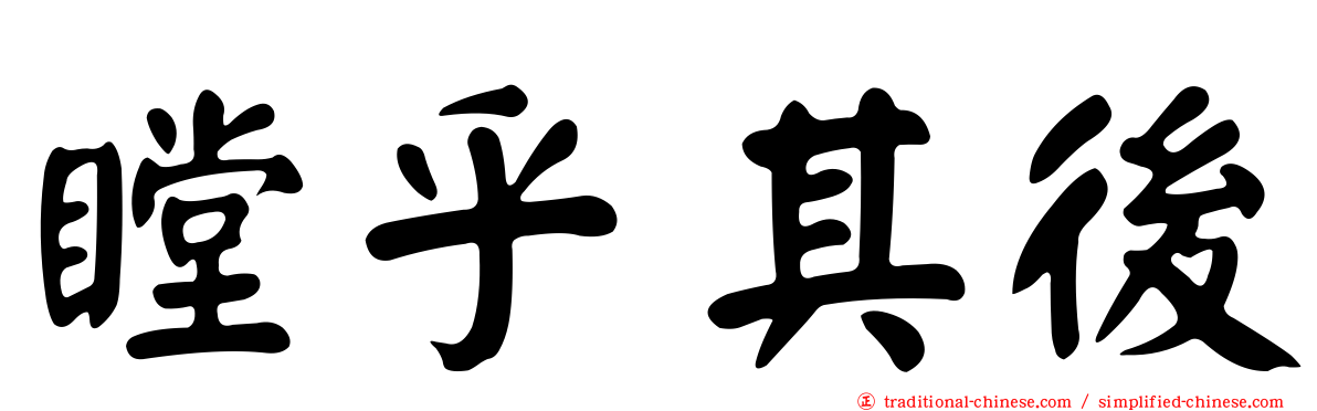 瞠乎其後
