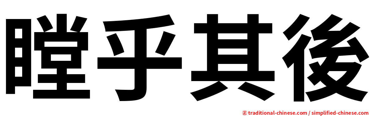 瞠乎其後