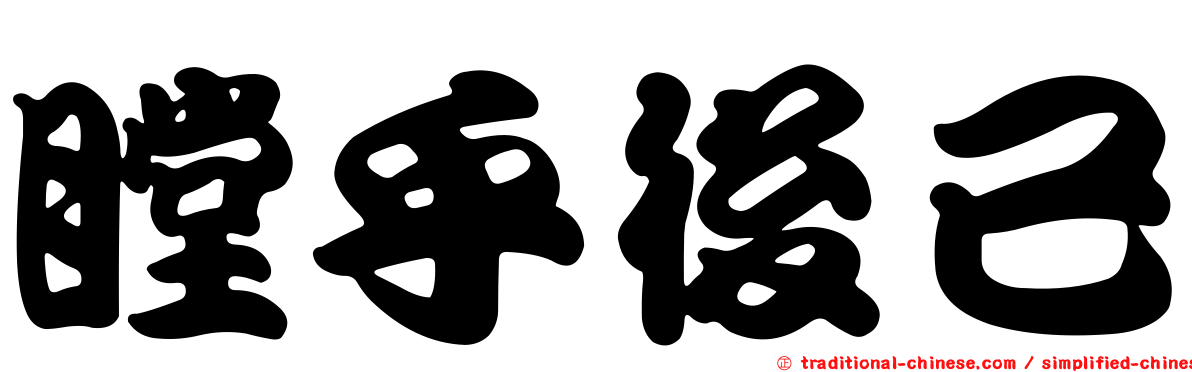 瞠乎後已