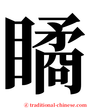 瞲 serif font