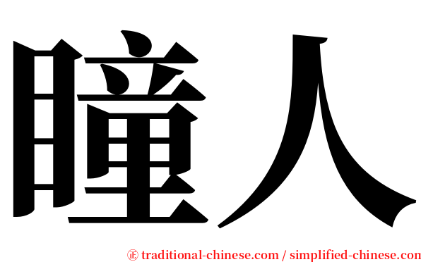 瞳人 serif font