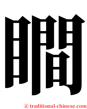 瞷 serif font