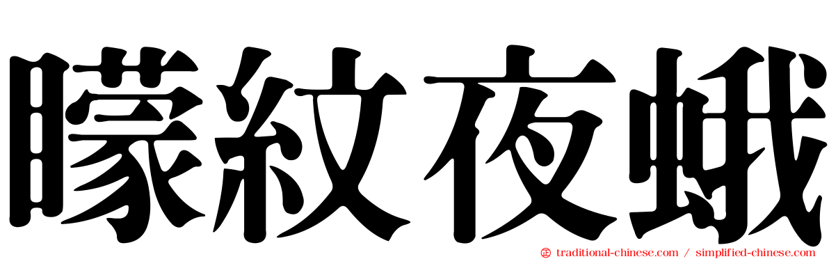 矇紋夜蛾