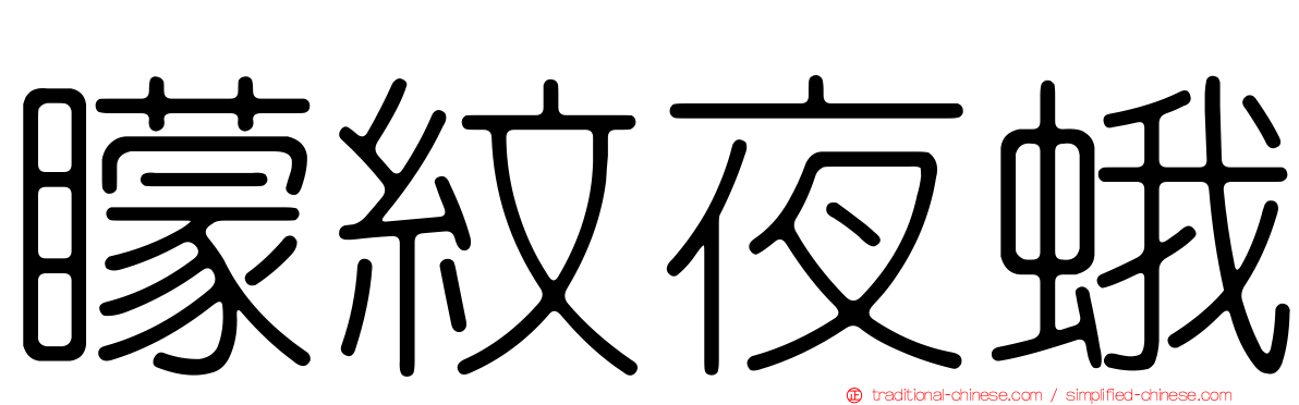 矇紋夜蛾