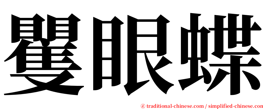 矍眼蝶 serif font