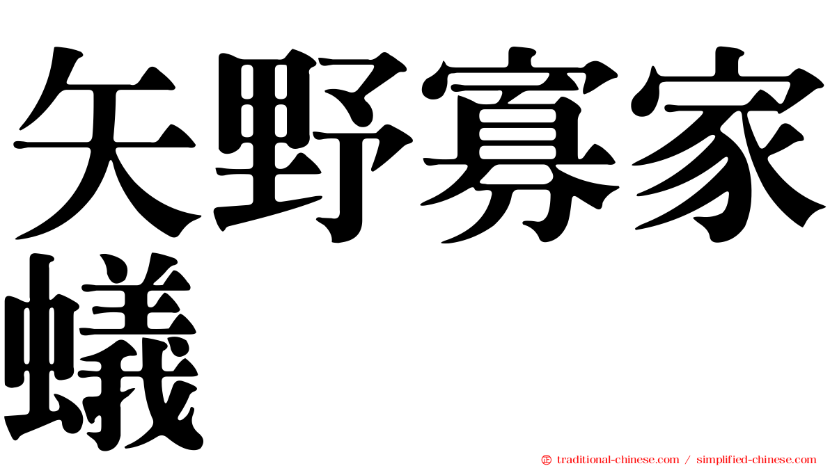 矢野寡家蟻