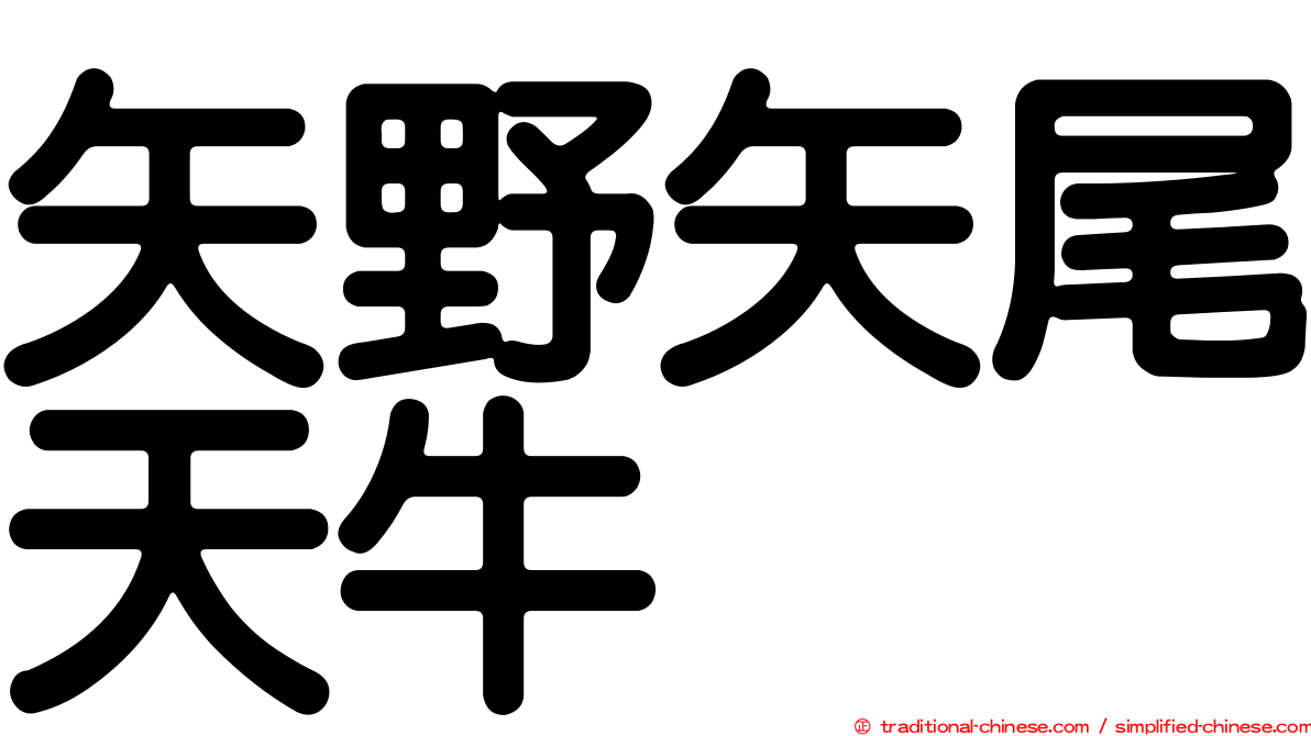 矢野矢尾天牛