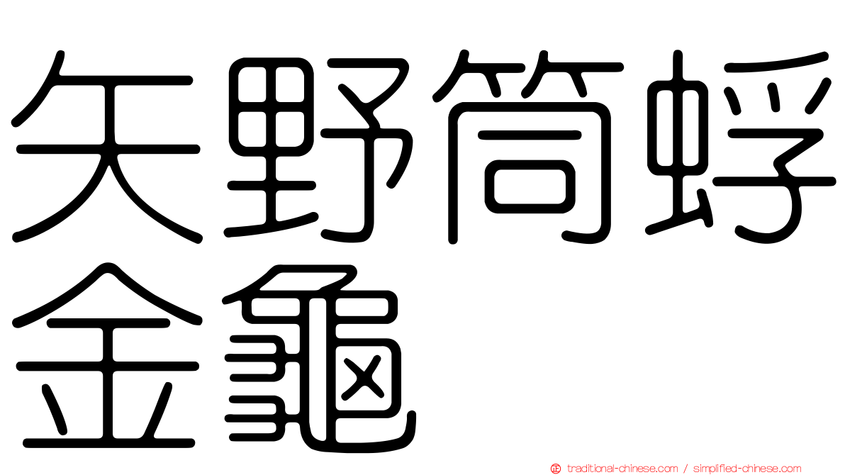 矢野筒蜉金龜