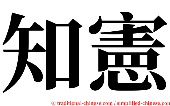 知憲 serif font