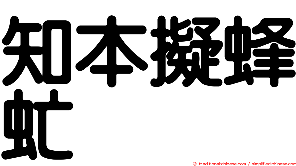 知本擬蜂虻