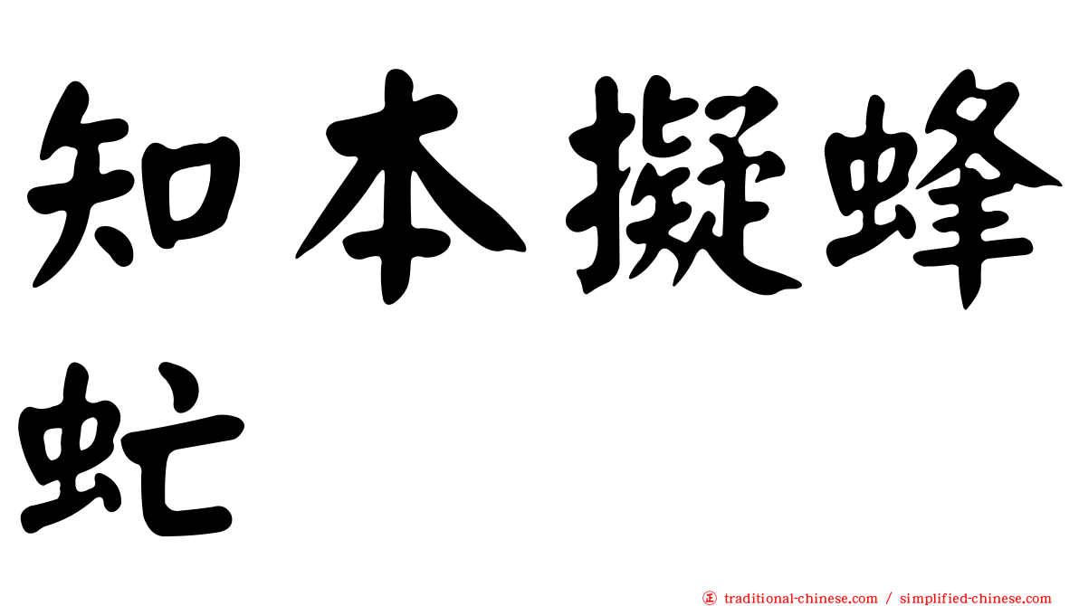 知本擬蜂虻